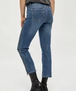 Desires Halima Denim Jeans - MID BLUE DENIM