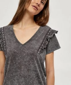 Desires Harmony Tee - GREY ACID WASH