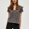 Desires Harmony Tee - GREY ACID WASH