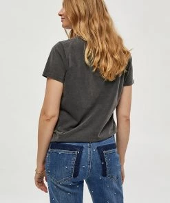 Desires Hermina Tee - BLACK WASHED Tops & T-shirts