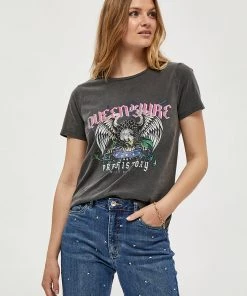 Desires Hermina Tee - BLACK WASHED Tops & T-shirts