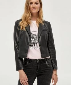 Desires Hudsyn PU Blazer - BLACK Jackets & Coats