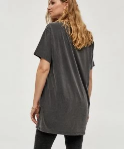 Desires Hurlie Long Tee - BLACK WASHED