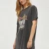 Desires Hurlie Long Tee - BLACK WASHED