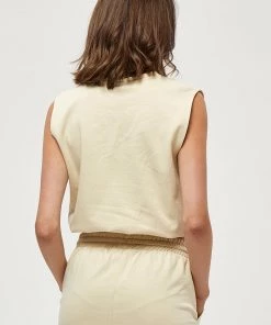 Desires Jade GOTS Sweat Tank Top - OYSTER GRAY