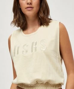 Desires Jade GOTS Sweat Tank Top - OYSTER GRAY