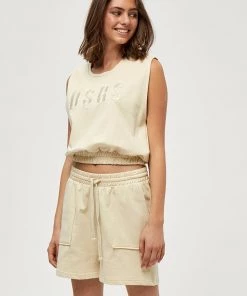 Desires Jade GOTS Sweat Tank Top - OYSTER GRAY