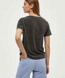 Desires New In Jaden Tee - BLACK WASHED