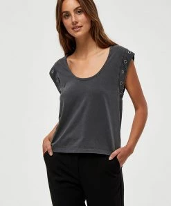Desires New In Jaimi Top - GREY ACID WASH