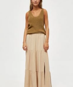 Desires New In Jalisa Knit Singlet - OLIVE GREEN