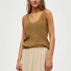 Desires New In Jalisa Knit Singlet - OLIVE GREEN