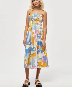 Desires Jeliah Dress - Radiant Yellow Print
