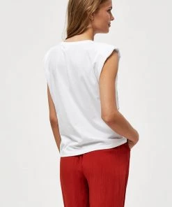 Desires Jenelle Sleeveless Tee - WHITE