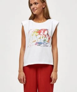 Desires Jenelle Sleeveless Tee - WHITE