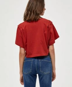 Desires New In Jewel Tee - Burnt Red