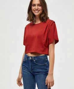 Desires New In Jewel Tee - Burnt Red
