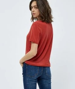 Desires Jilly Tee - Burnt Red New In