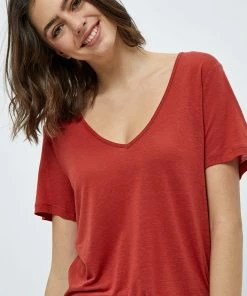 Desires Jilly Tee - Burnt Red New In