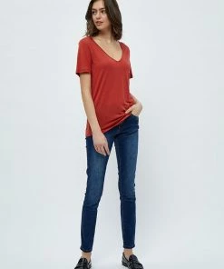 Desires Jilly Tee - Burnt Red New In