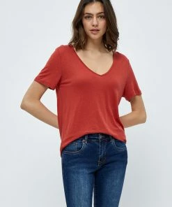 Desires Jilly Tee - Burnt Red New In