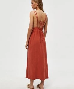Desires New In Jin Dress - Burnt Red