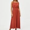 Desires New In Jin Dress - Burnt Red