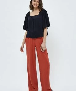 Desires Jin Linen Pants - Burnt Red