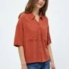 Desires Jin Shirt - Burnt Red New In