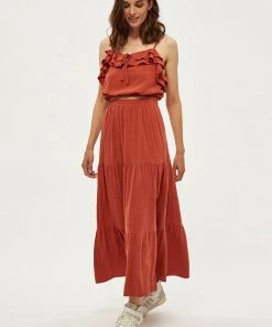 Desires Jin Skirt - Burnt Red