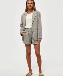 Desires New In Johava Blazer - WARM SAND CHECKED