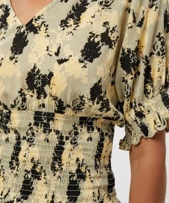 Desires Josva Blouse - SWAMP PRINT