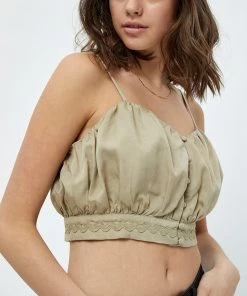 Desires Julia Tencel Cropped Top - WARM SAND