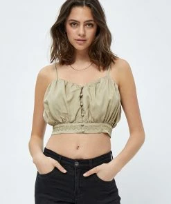 Desires Julia Tencel Cropped Top - WARM SAND