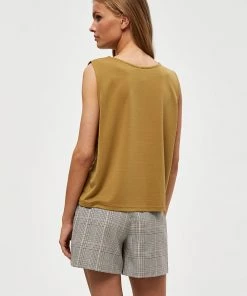Desires Juliet Sleeveles Blouse - OLIVE GREEN
