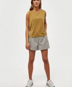 Desires Juliet Sleeveles Blouse - OLIVE GREEN