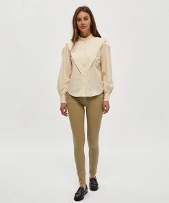 Desires Lola Garment Dye Midwaist - PALE KAHKI Pants