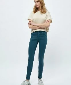 Desires Lola Garment Dye Midwaist - Atlantic Deep Pants