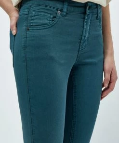 Desires Lola Garment Dye Midwaist - Atlantic Deep Pants