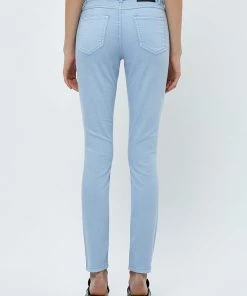 Desires Pants Lola Garment Dye Midwaist - Serenity Blue