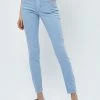 Desires Pants Lola Garment Dye Midwaist - Serenity Blue