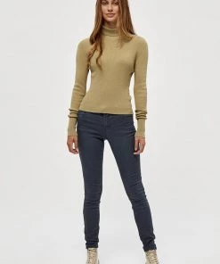 Desires Lola Garment Dye Midwaist - DARK SLATE