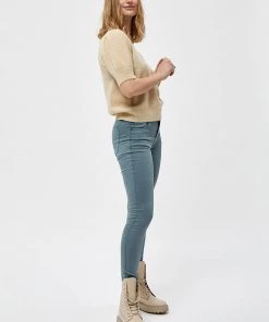 Desires Lola Garment Dye Midwaist - TROOPER BLUE Pants