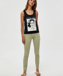 Desires Lola Garment Dye Midwaist - DESERT SAGE