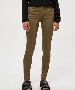 Desires Lola Garment Dye Midwaist - MILITARY OLIVE