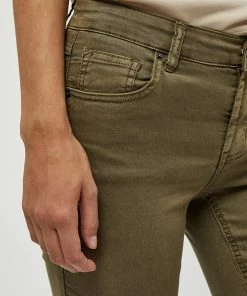 Desires Pants Lola Garment Dye Midwaist - MERMAID GREEN