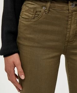 Desires Pants Lola Garment Dye Midwaist - MERMAID GREEN