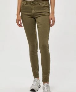 Desires Pants Lola Garment Dye Midwaist - MERMAID GREEN