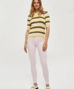 Desires Pants Lola Garment Dye Midwaist - CRADLE PINK