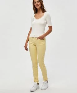 Desires Lola Garment Dye Midwaist - PALE YELLOW