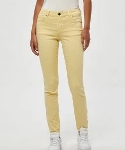 Desires Lola Garment Dye Midwaist - PALE YELLOW